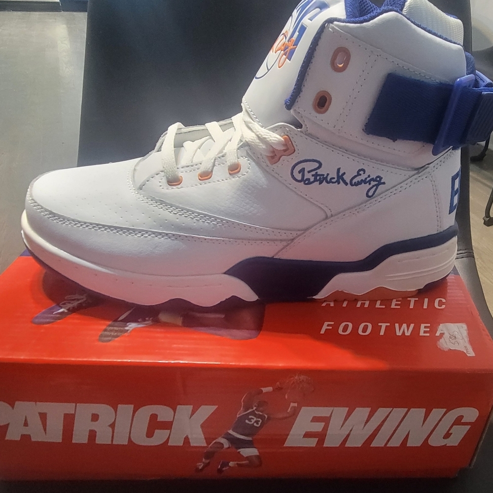 Ewings size 9 white and orange